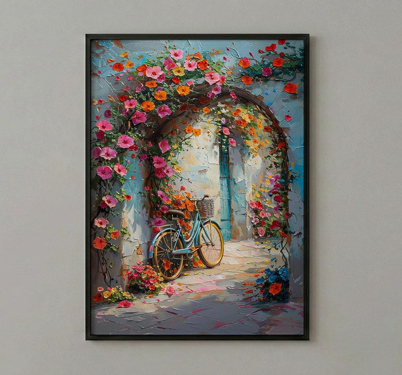 Dubai Floral Art Print, Colorful Spring Decor - Botanical Tunnel