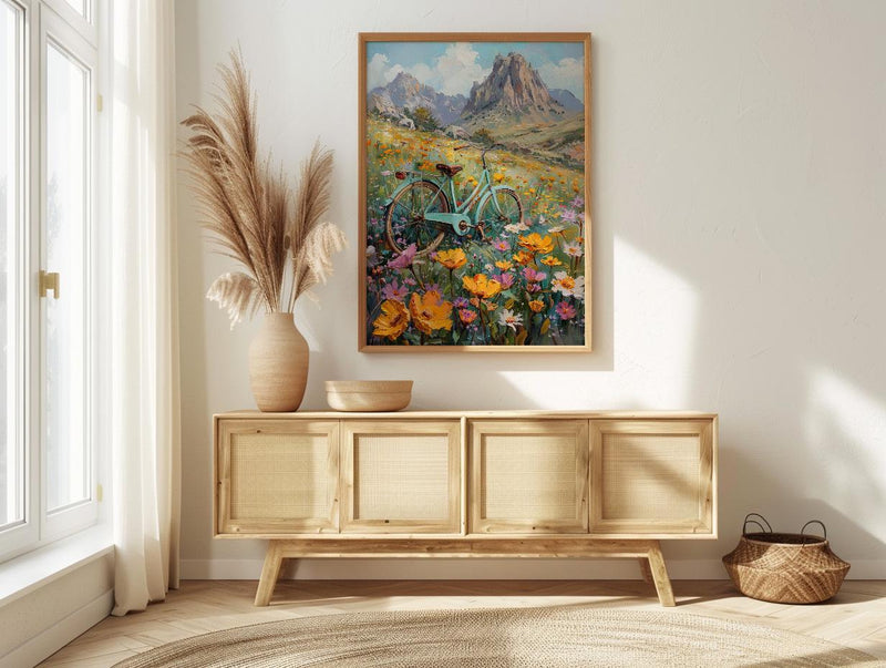 Cappadocia Art Print, Fairy Chimney Wall Decor - Wildflower Landscape