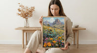 Cappadocia Art Print, Fairy Chimney Wall Decor - Wildflower Landscape