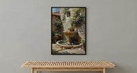 Damascus Courtyard Poster, Jasmine Decor - Historic Fountain