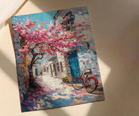 Jerusalem Spring Poster, Almond Blossom Wall Decor - Historic Alley Art