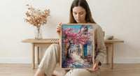 Jerusalem Spring Poster, Almond Blossom Wall Decor - Historic Alley Art