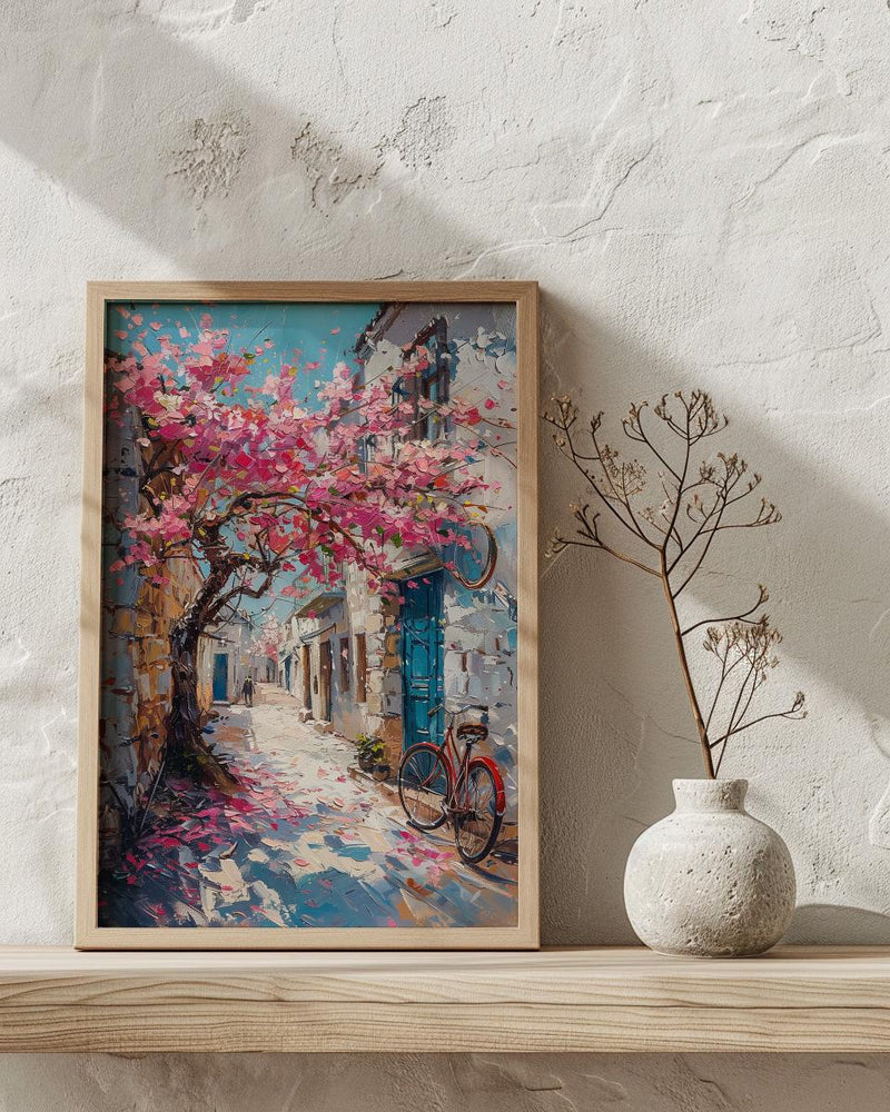 Jerusalem Spring Poster, Almond Blossom Wall Decor - Historic Alley Art
