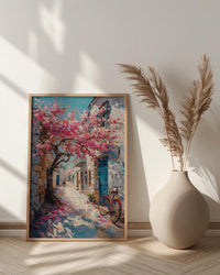 Jerusalem Spring Poster, Almond Blossom Wall Decor - Historic Alley Art