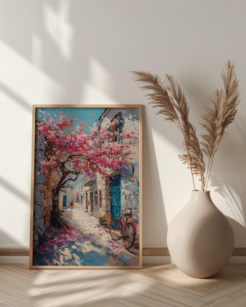 Jerusalem Spring Poster, Almond Blossom Wall Decor - Historic Alley Art