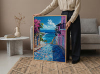 San Juan Art Print, Puerto Rico Wall Decor - Blue Door Poster