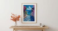 San Juan Art Print, Puerto Rico Wall Decor - Blue Door Poster