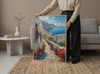 Mardin Stone Alley Art Print, Red Poppy - Mesopotamia Decor