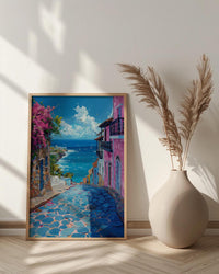 San Juan Art Print, Puerto Rico Wall Decor - Blue Door Poster
