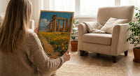 Jerash Wall Art, Ancient Ruins Wall Decor - Yellow Mustard Print