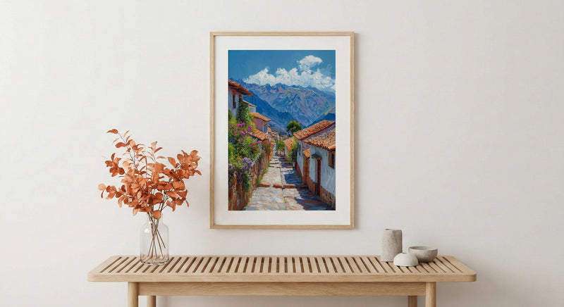 Cusco Stone Wall Art, Peru City Decor - Inca Street Print