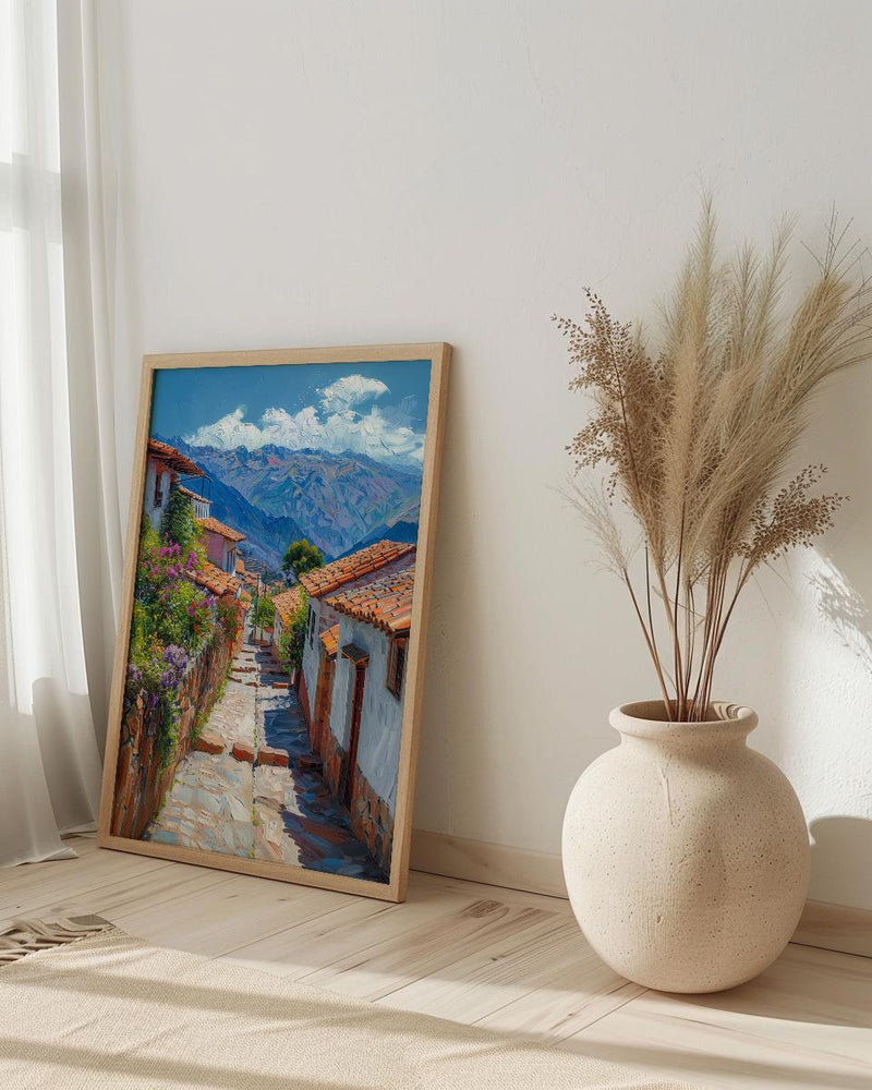 Cusco Stone Wall Art, Peru City Decor - Inca Street Print
