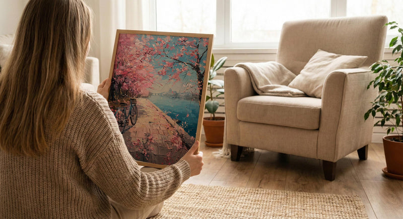 Washington DC Art Print, Spring Floral Wall Decor - Cherry Blossom Art