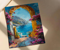 Antigua Guatemala Art, Yellow Arch Wall Decor - Volcano Print