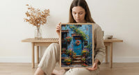 Brooklyn Wall Art, New York City Decor - Spring Stoop Print