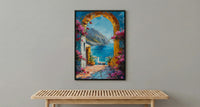 Antigua Guatemala Art, Yellow Arch Wall Decor - Volcano Print
