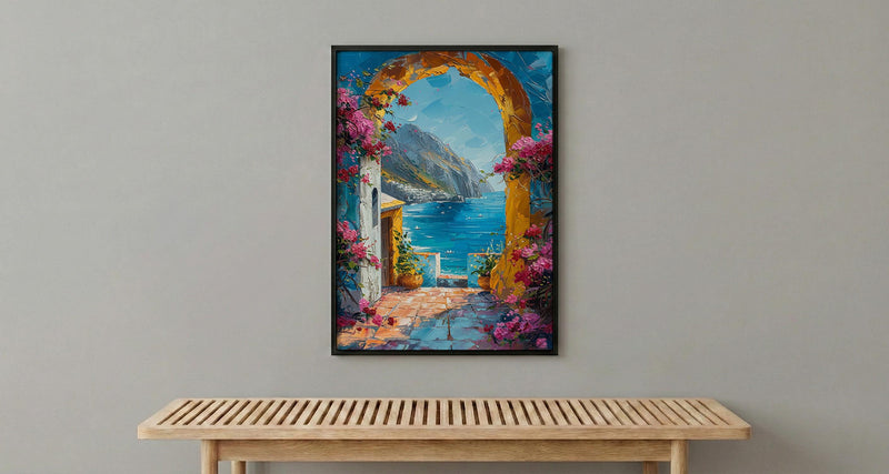 Antigua Guatemala Art, Yellow Arch Wall Decor - Volcano Print