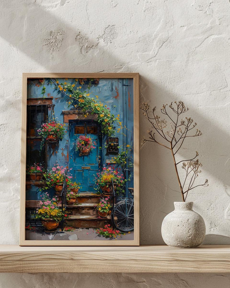 Brooklyn Wall Art, New York City Decor - Spring Stoop Print