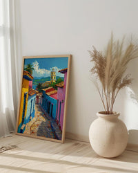 Trinidad Cuba Print, Rustic Street Wall Decor - Colonial Art