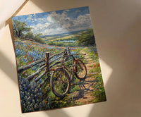 Texas Wildflower Art Print, Bluebonnet Decor - Spring Landscape