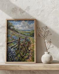 Texas Wildflower Art Print, Bluebonnet Decor - Spring Landscape