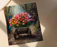 Victoria BC Wall Art, Spring Garden Decor - Colorful Tulip Print