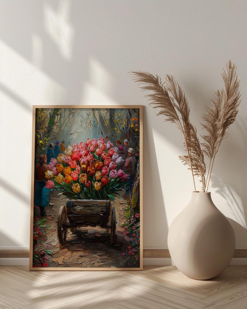Victoria BC Wall Art, Spring Garden Decor - Colorful Tulip Print
