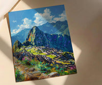 Machu Picchu Art Print, Peru Mountain Decor - Inca Ruins Poster