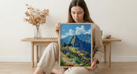 Machu Picchu Art Print, Peru Mountain Decor - Inca Ruins Poster