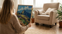 Machu Picchu Art Print, Peru Mountain Decor - Inca Ruins Poster