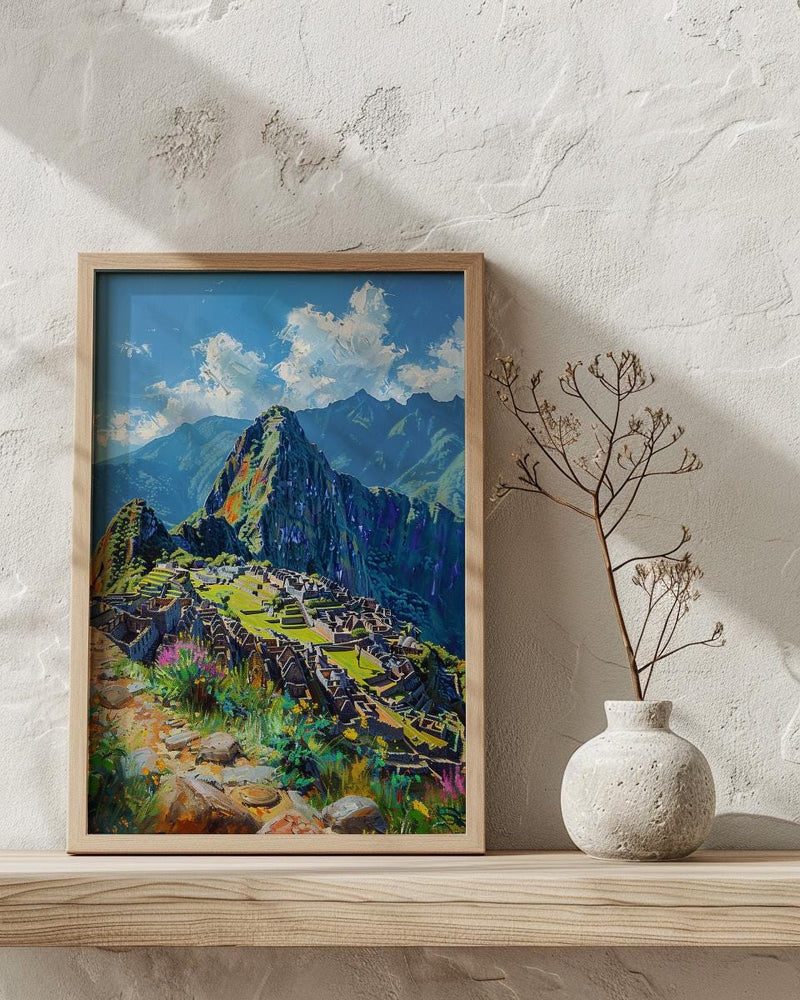 Machu Picchu Art Print, Peru Mountain Decor - Inca Ruins Poster