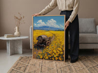 Napa Valley Art Print, Rustic Vineyard Decor - Spring Mustard Art
