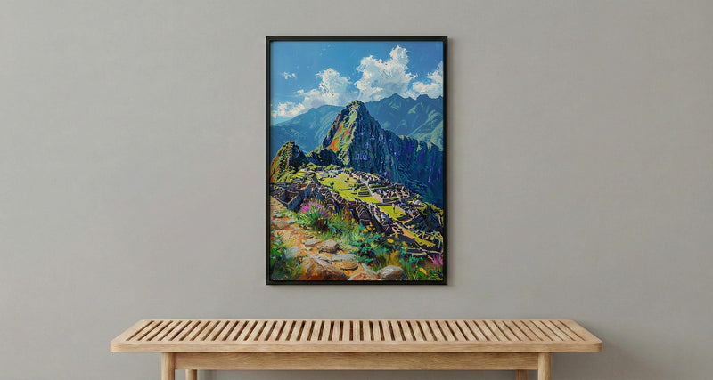 Machu Picchu Art Print, Peru Mountain Decor - Inca Ruins Poster