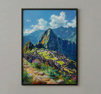Machu Picchu Art Print, Peru Mountain Decor - Inca Ruins Poster