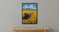 Napa Valley Art Print, Rustic Vineyard Decor - Spring Mustard Art