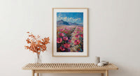 Atacama Desert Art Print, Chile Nature Wall Decor - Pink Floral Bloom