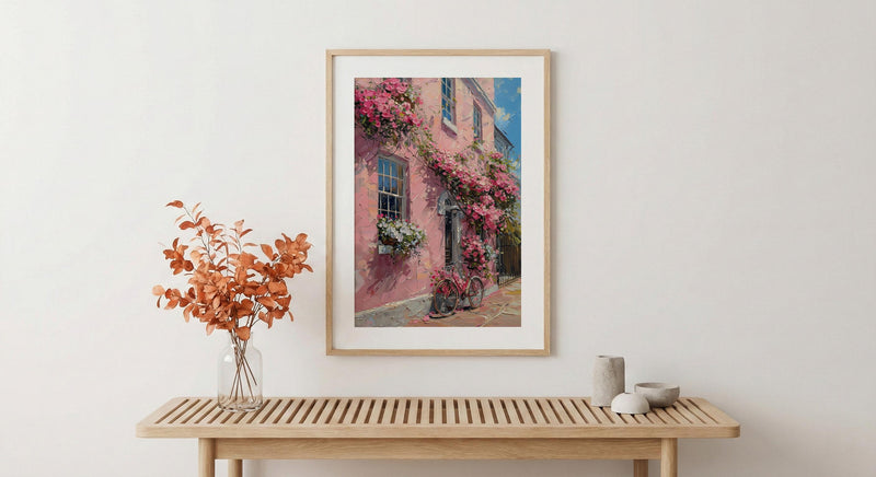 Charleston Poster, Historic Home Wall Decor - Spring Window Box