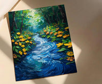 Amazon River Poster, Tropical Rainforest Decor - Brazil Aerial Art