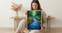 Amazon River Poster, Tropical Rainforest Decor - Brazil Aerial Art
