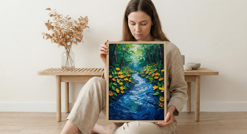 Amazon River Poster, Tropical Rainforest Decor - Brazil Aerial Art