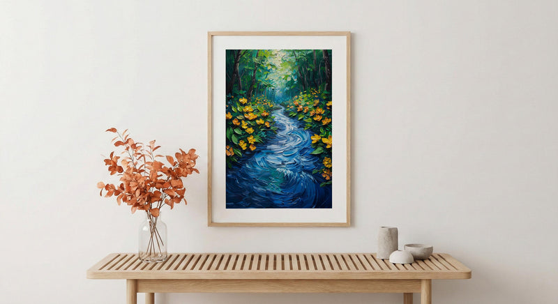 Amazon River Poster, Tropical Rainforest Decor - Brazil Aerial Art