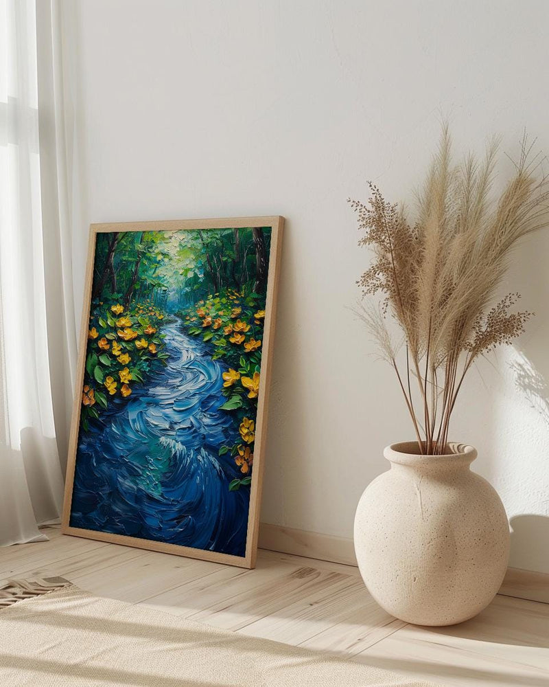 Amazon River Poster, Tropical Rainforest Decor - Brazil Aerial Art