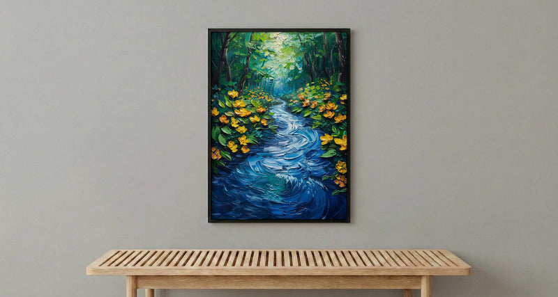 Amazon River Poster, Tropical Rainforest Decor - Brazil Aerial Art