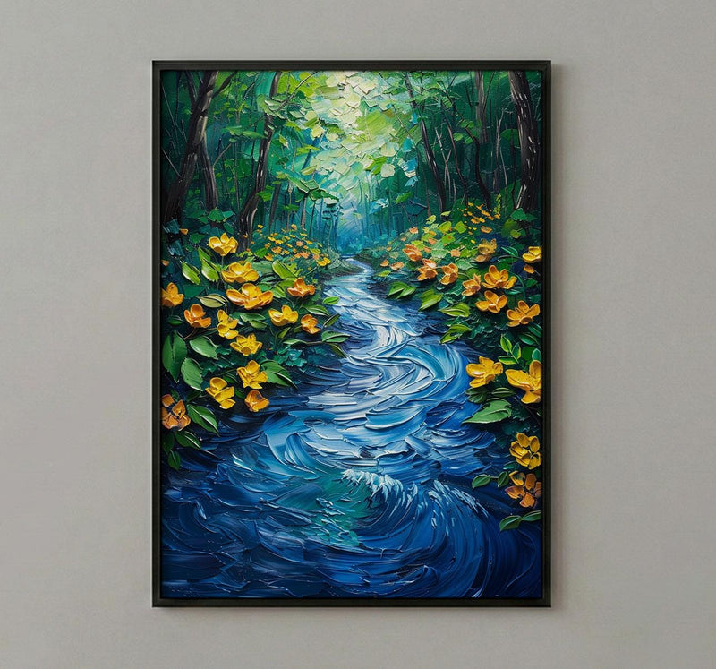 Amazon River Poster, Tropical Rainforest Decor - Brazil Aerial Art