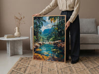 Arenal Volcano Art Print, Costa Rica Wall Decor - Tropical Hot Spring