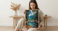 Arenal Volcano Art Print, Costa Rica Wall Decor - Tropical Hot Spring