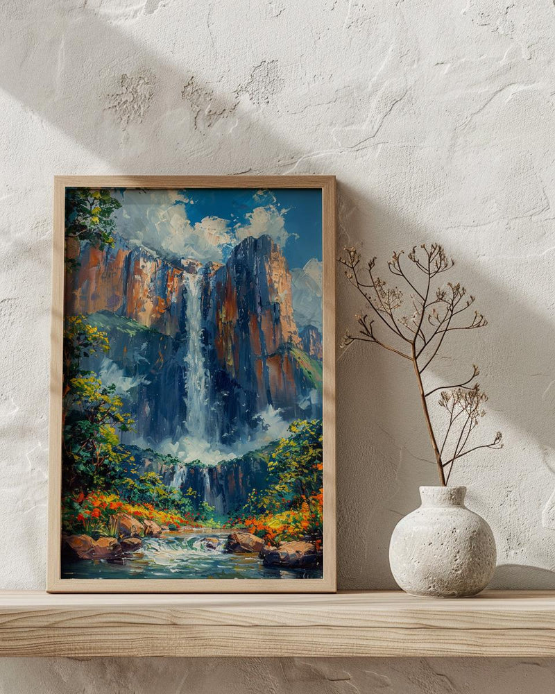 Angel Falls Wall Art, Venezuela Nature Decor - Waterfall Print
