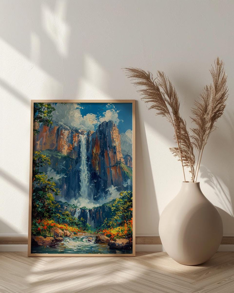 Angel Falls Wall Art, Venezuela Nature Decor - Waterfall Print