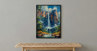 Angel Falls Wall Art, Venezuela Nature Decor - Waterfall Print