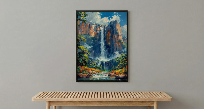 Angel Falls Wall Art, Venezuela Nature Decor - Waterfall Print